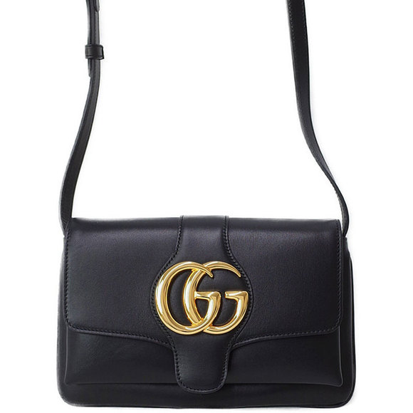 Gucci Allie Small Shoulder Bag Leather Black - Picture 1 of 9